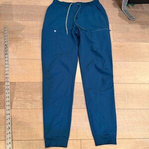 FABLETICS WOMENS CARIBBEAN BLUE LARGE TALL SCRUB PANTS JOGGER LT